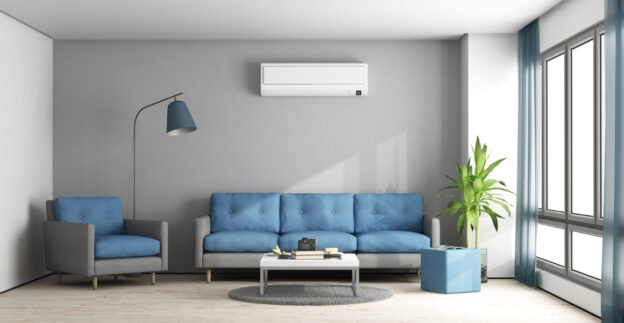 Air conditioner in modern apartment