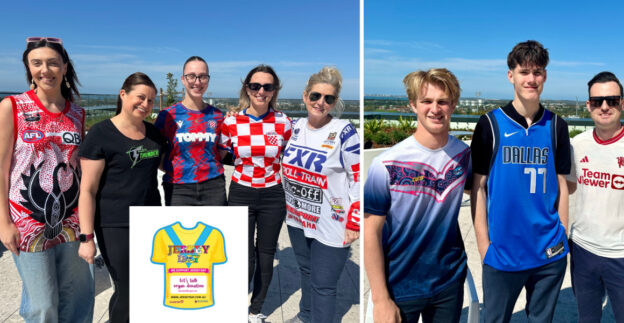 Netstrata team celebrating Jersey Day