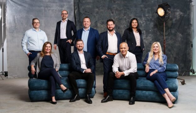 Netstrata management team in informal studio setting