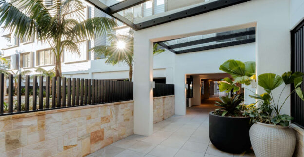 New strata building outdoor passage